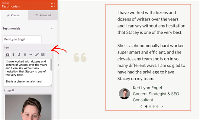 custom-WordPress-theme-testimonials-section - SeedProd Custom WordPress theme testimonials section