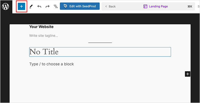Créez votre page personnalisée à l'aide de l'éditeur de site WordPress