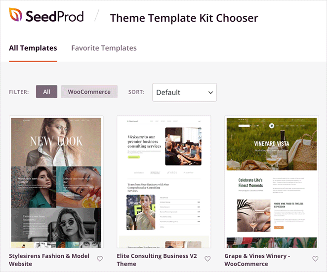 theme-template-kit-chooser - SeedProd SeedProd theme template kit chooser