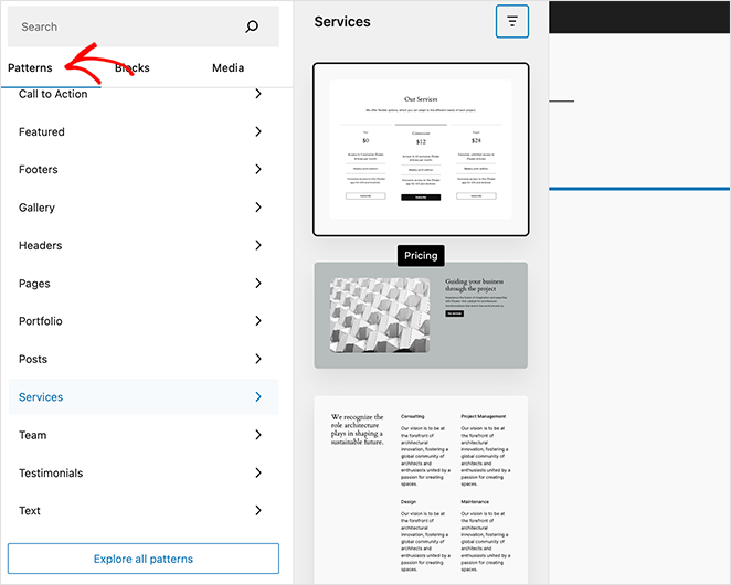 Modèles d'éditeurs de sites WordPress